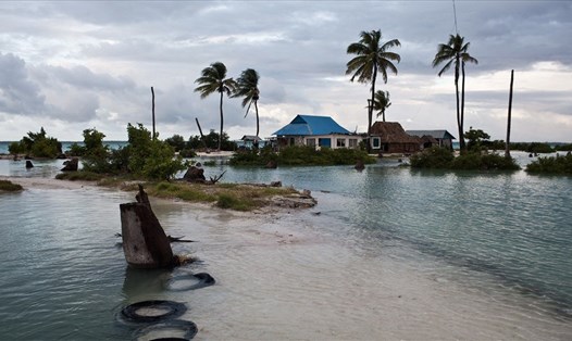 Kribati là một trong những quốc gia có nguy cơ biến mất vì biến đổi khí hậu. Ảnh: AFP