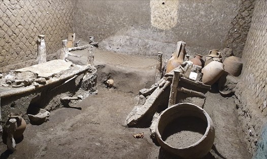 Cận cảnh căn phòng nô lệ từ thời kỳ La Mã cổ đại được bảo quản cực kỳ tốt cho đến ngày nay. Ảnh: Pompeii Sites