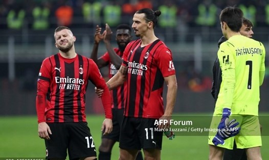 AC Milan lỡ cơ hội chiếm ngôi đầu bảng Serie A. Ảnh: AFP