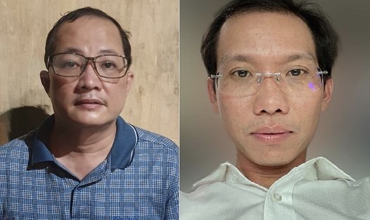 Bị can Nguyễn Minh Quân (trái) và bị can Nguyễn Văn Lợi (phải). Ảnh BCA