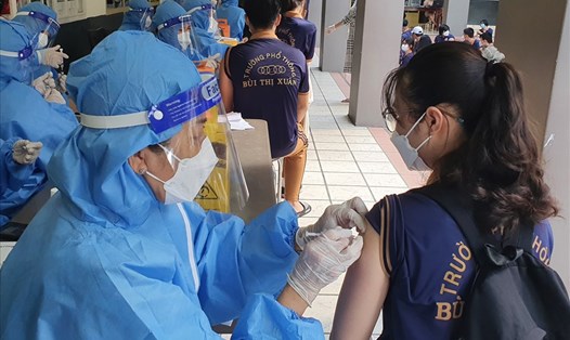 Đồng Nai đã có hơn 26.500 trẻ em từ 15 – 17 tuổi được tiêm vaccine mũi 1. Ảnh: Hà Anh Chiến