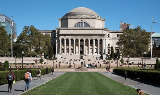 Đại học Columbia ở New York bị đe doạ đánh bom. Ảnh: AFP