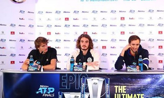 Alexander Zverev, Stefanos Tsitsipas, Daniil Medvedev (từ trái qua) được nhận định sẽ là "Big 3" của quần vợt thế giới trong tương lai. Ảnh: ATP Tour