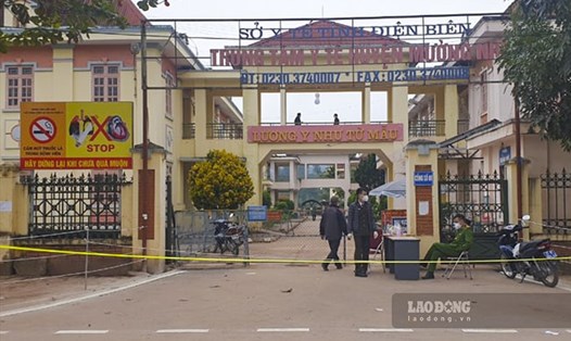 Trung tâm Y tế huyện Mường Nhé, tỉnh Điện Biên vừa bị phong tỏa tạm thời. Ảnh: Thành Chương