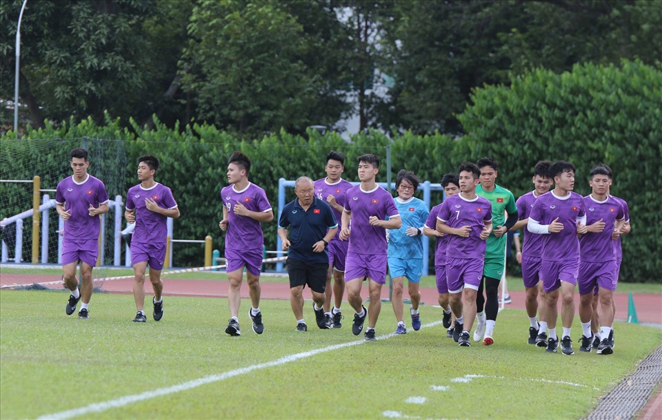 Tuyển Việt Nam sẵn sàng về cả tinh thần lẫn tâm thế để chạm trán đối thủ Malaysia. Ảnh; VFF