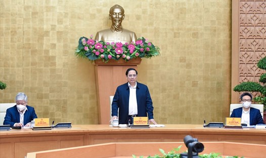 Thủ tướng Phạm Minh Chính chủ trì cuộc họp - Ảnh: Nhật Bắc