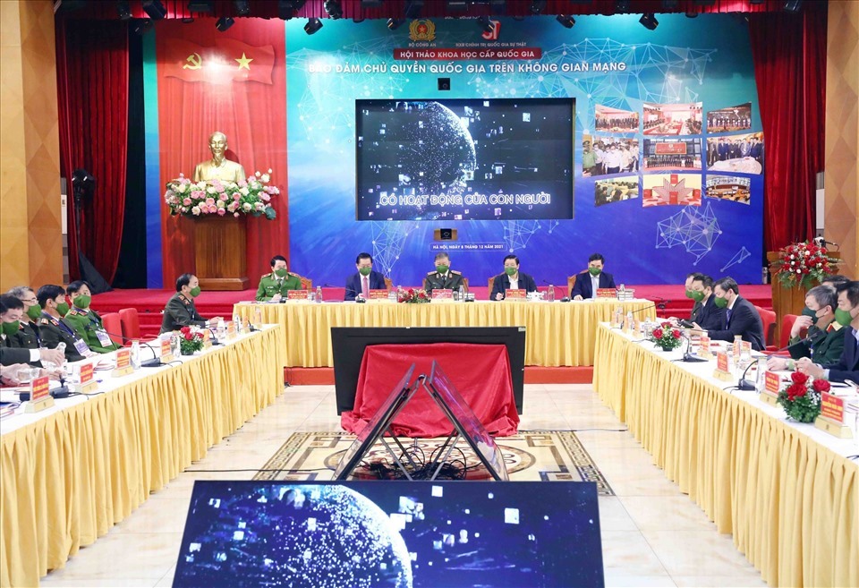 Toàn cảnh Hội thảo "Bảo đảm chủ quyền quốc gia trên không gian mạng". Ảnh: V.Chung