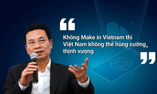 Phát biểu của Bộ trưởng Bộ Thông tin và Truyền thông Nguyễn Mạnh Hùng tại Diễn đàn quốc gia phát triển doanh nghiệp công nghệ số Việt Nam lần thứ II năm 2020. Ảnh: Văn Thắng.