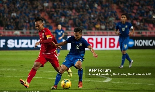 Tuyển Thái Lan và Myanmar chung bảng A - AFF Cup 2020. Ảnh: AFP