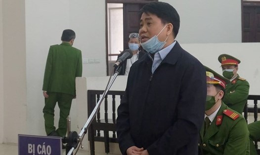 Bị cáo Nguyễn Đức Chung - cựu Chủ tịch UBND TP.Hà Nội tại phiên toà. Ảnh: CH