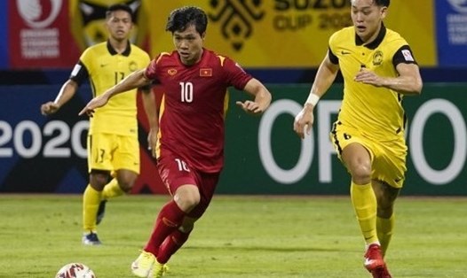 Công Phượng ghi 1 bàn trong chiến thắng 3-0 của tuyển Việt Nam trước Malaysia. Ảnh: FAM