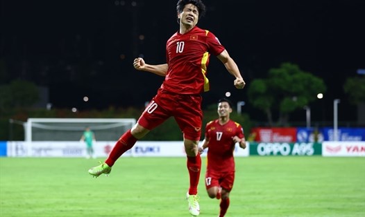 Tuyển Việt Nam tiến thêm một bước trong hành trình bảo vệ ngôi vương AFF Cup. Ảnh: AFP