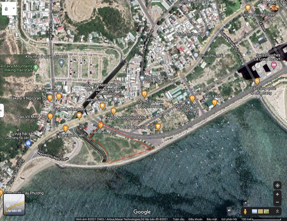 Dự án dự án Trimet Nha Trang được giao hơn 2 ha đất vàng ven biển  từ năm 2014 đến nay vẫn án binh bất động. Ảnh CC