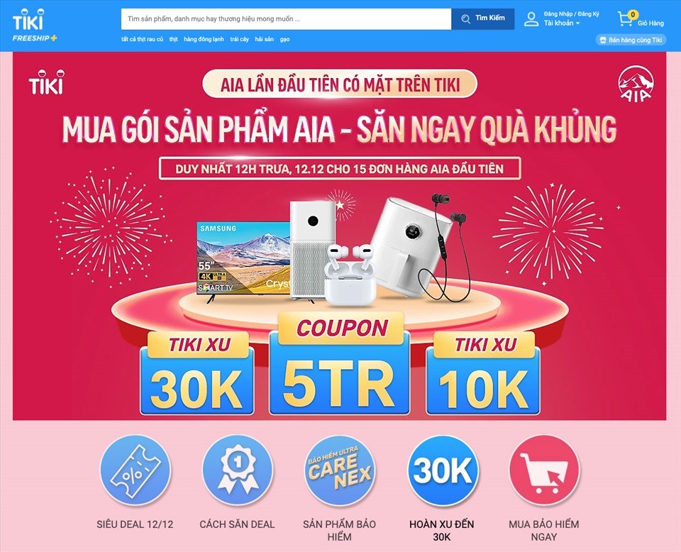AIA Việt Nam ra mắt sản phẩm bảo hiểm đầu tiên trên nền tảng Tiki AIA Việt Nam ra mắt sản phẩm bảo hiểm đầu tiên trên nền tảng Tiki