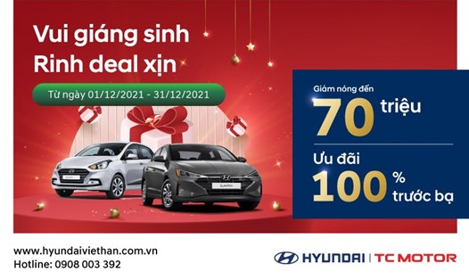 Nhiều ưu đãi khi mua xe tại Hyundai Việt Hàn mùa Giáng sinh