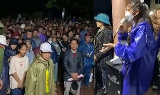 Thủy Tiên khi về trao cứu trợ tại tỉnh Quảng Bình vào tháng 10.2020. Ảnh: CTV
