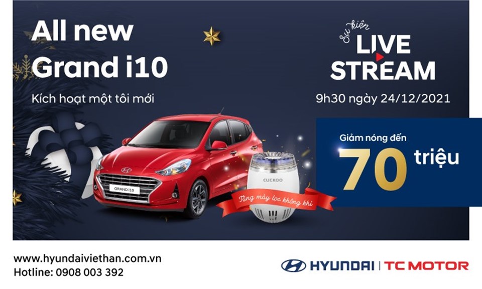 Chương trình live stream vào lúc 9h30 ngày 24.12 trên fanpage Hyundai Việt Hàn 1S Chương trình live stream vào lúc 9h30 ngày 24.12 trên fanpage Hyundai Việt Hàn 1S