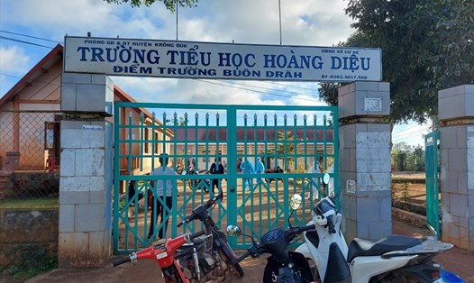 Trường Tiểu học Hoàng Diệu (xã Cư Né, huyện Krông Búk, tỉnh Đắk Lắk) - nơi vừa ghi nhận một học sinh nhiễm COVID-19. Ảnh: T.X