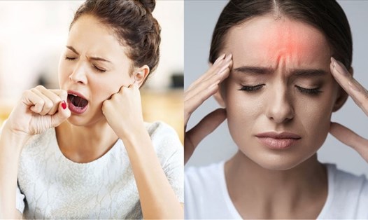 Đau đầu và mệt mỏi là hai chứng bệnh phổ biến khi bạn ngủ quá nhiều. Đồ họa: Nghi Phương