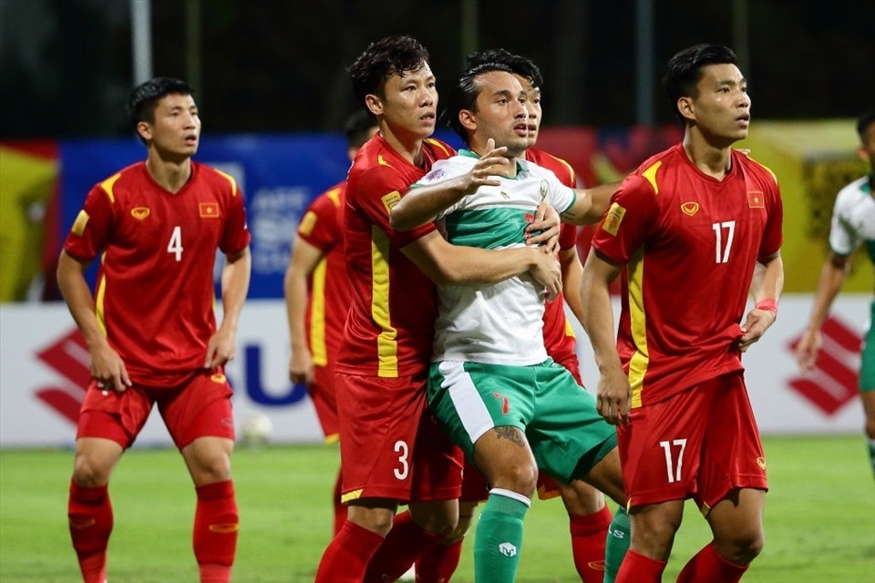 Tuyển Việt Nam bị Indonesia cầm hoà 0-0 ở AFF Cup 2020. Ảnh: AFP