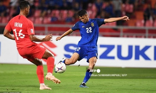 Tuyển Thái Lan muốn đánh bại chủ nhà Singapore để khẳng định vị thế tại AFF Cup 2020. Ảnh: AFP
