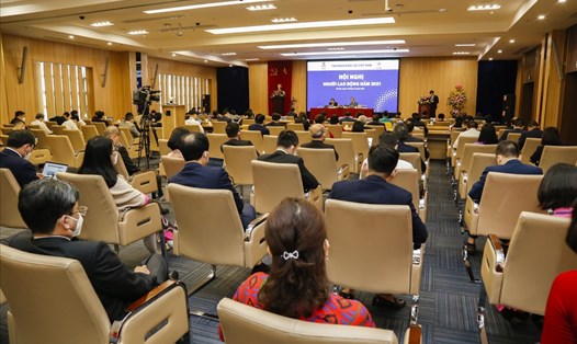 Quang cảnh Hội nghị người lao động Tập đoàn Điện lực Việt Nam năm 2021. Ảnh: CĐCC
