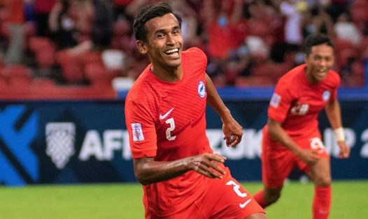 Shakir Hamzah chấn thương nặng không thể thi đấu cho tuyển Singapore tại bán kết AFF Cup 2020. Ảnh: FAS