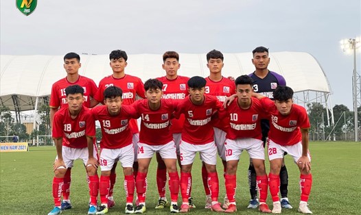U21 Học viện Nutifood có chiến thắng kịch tính 4-3 trước U21 Sông Lam Nghệ An. Ảnh: NTF