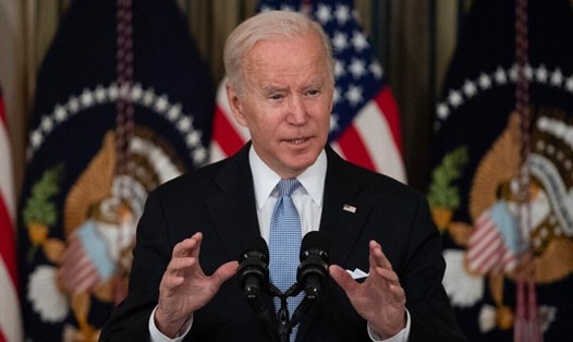 Tổng thống Mỹ Joe Biden phát biểu tại Nhà Trắng. Ảnh: AFP