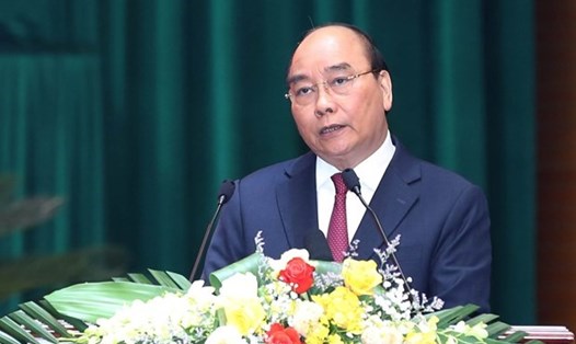 Chủ tịch nước Nguyễn Xuân Phúc phát biểu chỉ đạo tại hội nghị. Ảnh: Trọng Đức