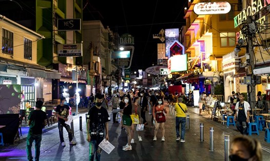 Đường Khao San ở Bangkok, Thái Lan. Ảnh: AFP