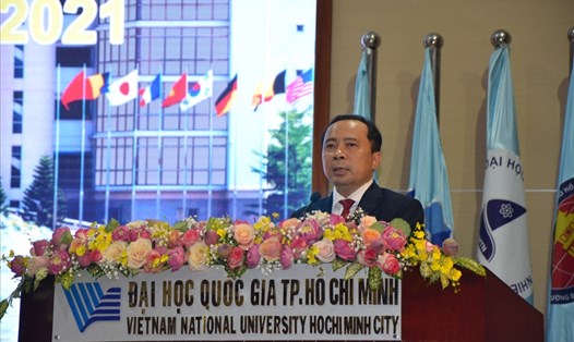 PGS.TS Vũ Hải Quân – Uỷ viên Trung ương Đảng, Giám đốc Đại học Quốc gia TPHCM. Ảnh: Huyên Nguyễn