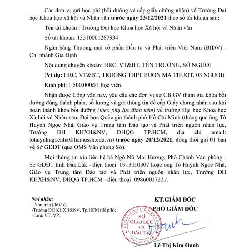 Sở GDĐT Đắk Lắk lên tiếng việc yêu cầu cán bộ, giáo viên tập huấn cuối năm