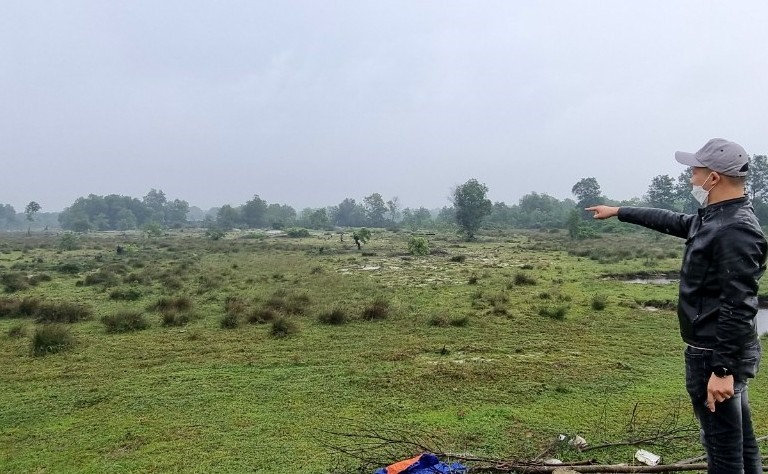 Diện tích đất dự kiến xây dựng sân bay Quảng Trị. Ảnh: Hưng Thơ.