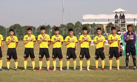U21 Học viện Nutifood gây ấn tượng mạnh ngay lần đầu dự giải để cùng U21 Hà Nội vào bán kết. Ảnh: K.H