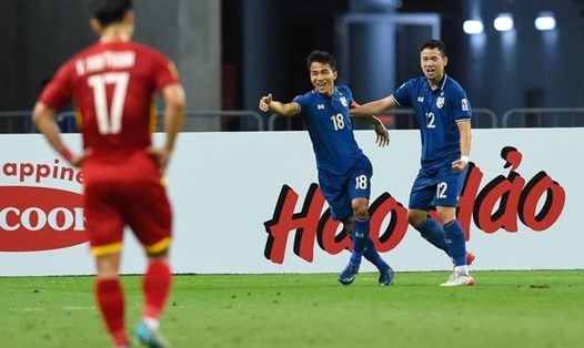 Tuyển Thái Lan có chiến thắng ấn tượng 2-0 trước tuyển Việt Nam qua đó mở ra cơ hội lớn để vào chung kết. Ảnh: AFP