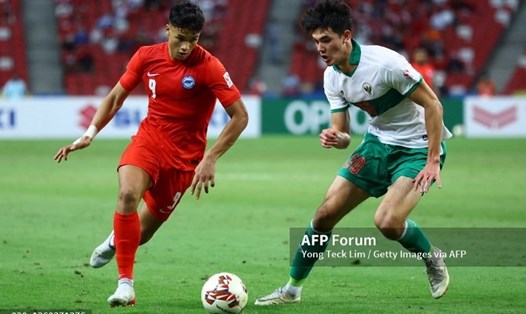 Tuyển Indonesia muốn đánh bại chủ nhà Singapore và tiến vào chung kết AFF Cup 2020. Ảnh: AFP