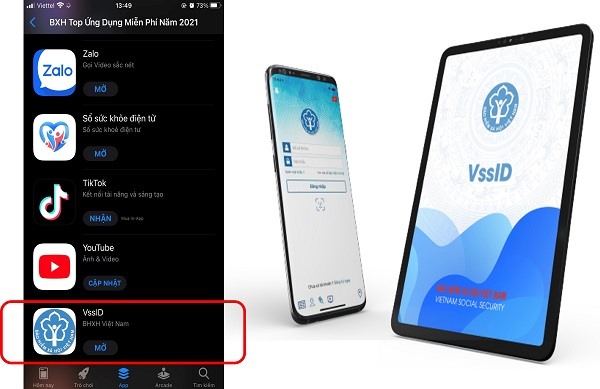 Ứng dụng VssID nằm trong top ứng dụng được yêu thích nhất năm 2021