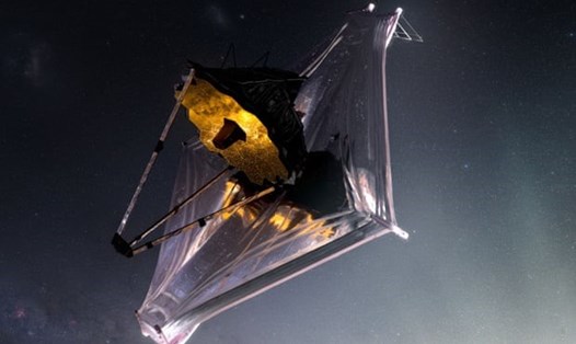 Mô phỏng kính viễn vọng không gian James Webb trong không gian. Ảnh: NASA