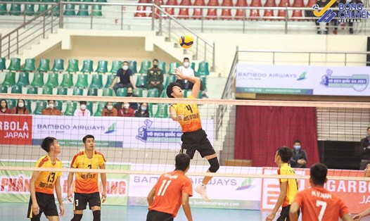 Tràng An Ninh Bình vô địch quốc gia bóng chuyền nam 2021 một cách xứng đáng. Ảnh: BCVN