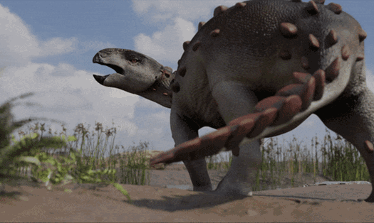 Minh họa khủng long Stegouros elengassen với chiếc đuôi độc nhất vô nhị. Ảnh: the journal Nature