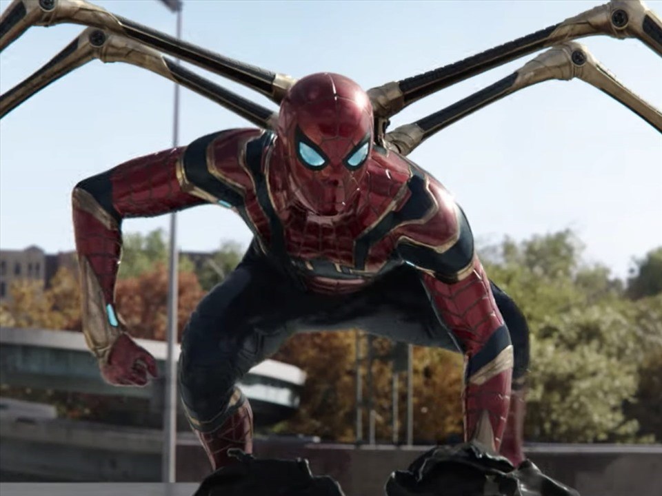 Tom Holland trong vai Người Nhện trong phim "Spider-Man: No Way Home". Ảnh: Sony Pictures Entertainment Tom Holland trong vai Người Nhện trong phim "Spider-Man: No Way Home". Ảnh: Sony Pictures Entertainment