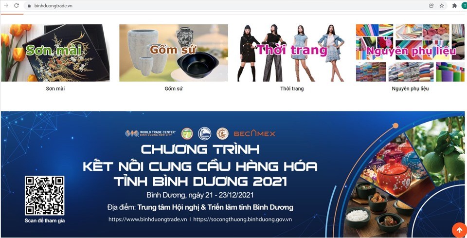 Sàn thương mại điện tử Bình Dương được đưa vào hoạt động. Ảnh: ĐT Sàn thương mại điện tử Bình Dương được đưa vào hoạt động. Ảnh: ĐT