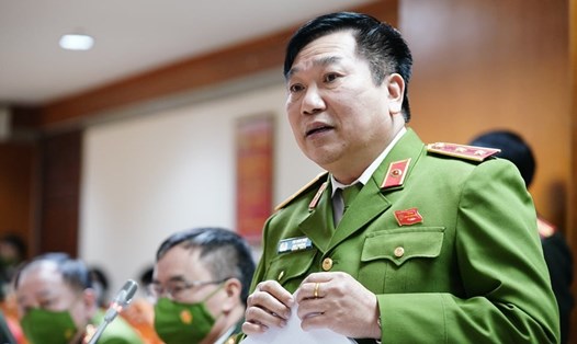 Cục trưởng C06 - Trung tướng Tô Văn Huệ nói về căn cước công dân. Ảnh: V.D