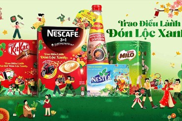 Nestlé Việt Nam đồng hành cùng người tiêu dùng trao đi những điều tốt lành năm mới trong chương trình “Trao điều lành, Đón lộc xanh”.