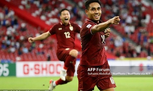 Thái Lan rất khó bung sức ở lượt đi chung kết AFF Cup 2020. Ảnh: AFP