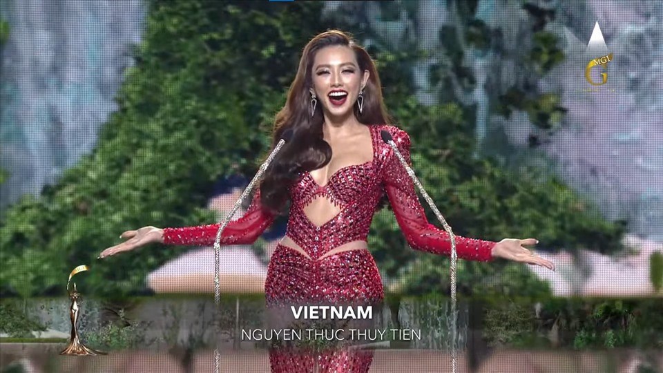 Thùy Tiên tại đêm bán kết. Ảnh: NSCC. Thùy Tiên tại đêm bán kết. Ảnh: NSCC.