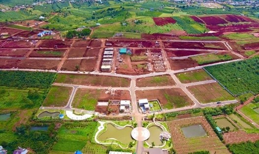Một dự án phân lô, bán nền ở Lâm Đồng Ảnh: Đỗ Nguy
