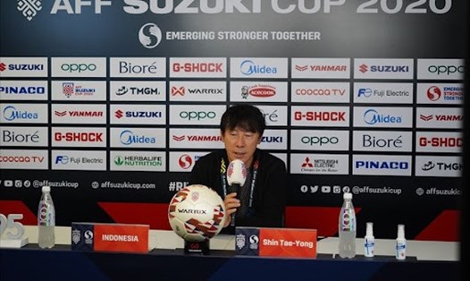Huấn luyện viên Shin Tae-yong tin tưởng tuyển Indonesia sẽ có một trận đấu hay trước tuyển Thái Lan. Ảnh: AFF