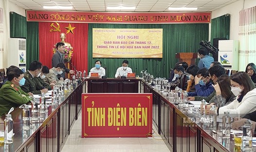 Toàn cảnh Hội nghị giao ban Báo chí tỉnh Điện Biên tháng 12.2021. Ảnh: PV